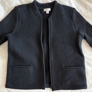 Charcoal 100% Wool Jacket Cardigan made in Japan